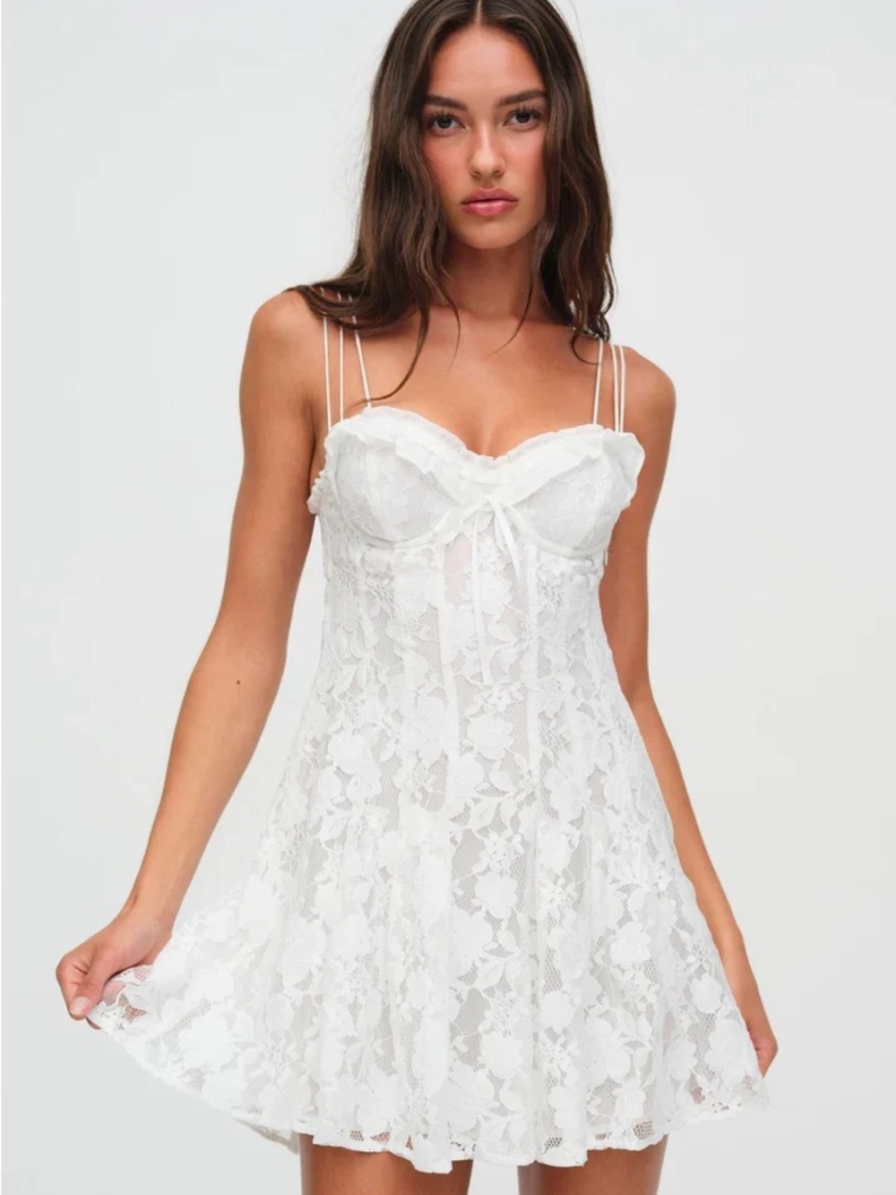 For love and lemons kate mini dress white small retails for $249